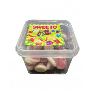 Sweeto Jelly Sweets Fizzy Sugar Puff Halal 160g 12 Tub